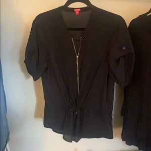 Zip up blouse